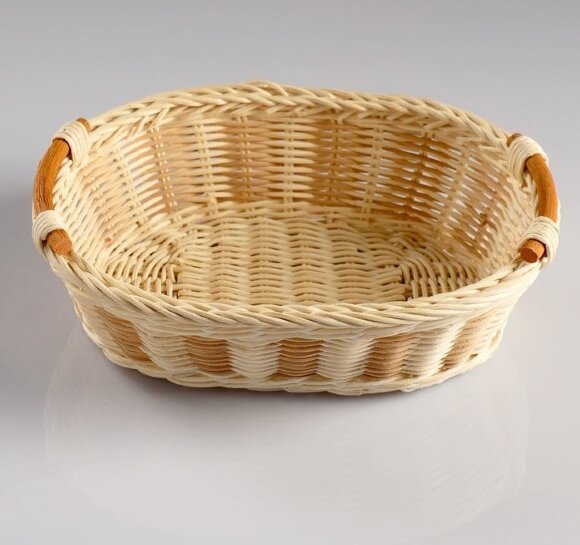 Корзина, с ручками, 26×22×8 см, ротанг 