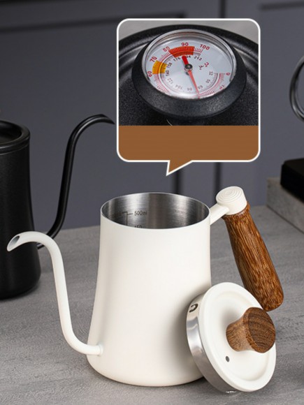 Чайник стальной с длинным носиком с термометром. 500 мл