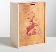 Ящик подарочный деревянный «Счастья и любви в Новом Году», 20 × 30 × 12 см Ящик подарочный деревянный «Счастья и любви в Новом Году», 20 × 30 × 12 см