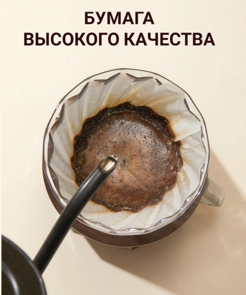Фильтры бумажные для воронки HARIO V60 отбеленные, 02 (1-4 чашки), 100 шт Фильтры бумажные для воронки HARIO V60 отбеленные, 02 (1-4 чашки), 100 шт