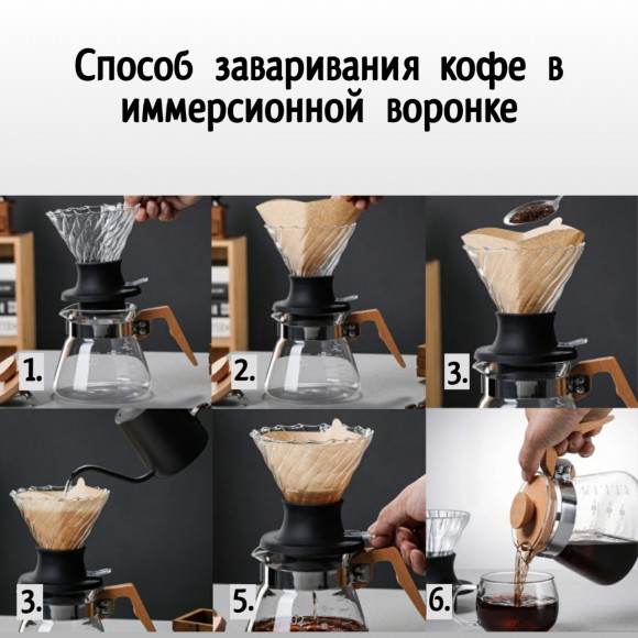 Воронка иммерсионная, для приготовления кофе, метод Hario, V-02 Воронка иммерсионная, для приготовления кофе, метод Hario, V-02