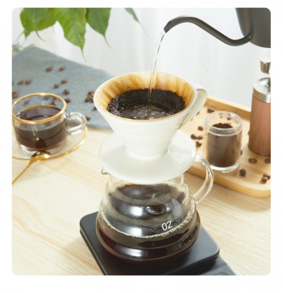 Воронка керамическая 300 мл. Белая CoffeeKoff Воронка керамическая 300 мл. Белая CoffeeKoff