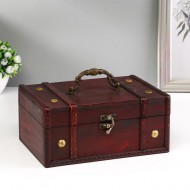 Шкатулка дерево сундучок "Средневековье" с клёпками 9,5х22х15,5 см Шкатулка дерево сундучок "Средневековье" с клёпками 9,5х22х15,5 см