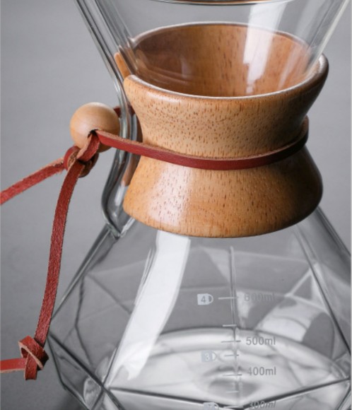 КЕМЕКС для кофе 600 мл. Кофейник (стальная воронка в комплекте).  Граненый 