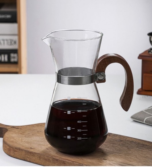 КЕМЕКС с деревянной ручкой для кофе 600 мл. Кофейник (стальная воронка в комплекте). КЕМЕКС с деревянной ручкой для кофе 600 мл. Кофейник (стальная воронка в комплекте).