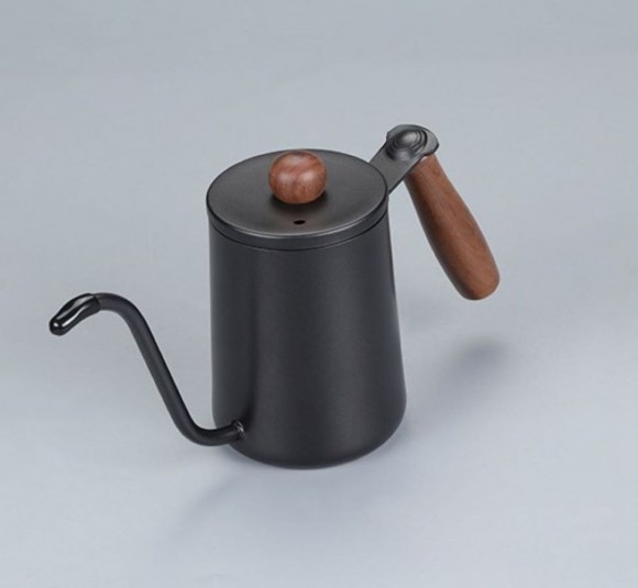 Чайник стальной с длинным носиком 600 мл. Черный №1 