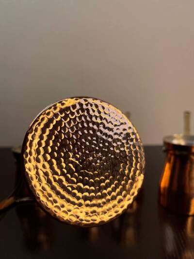 Кованая медная джезва с серебром (аналог SOY) ЧЕКАНКА  225 мл Кованая медная джезва с серебром (аналог SOY) ЧЕКАНКА  225 мл