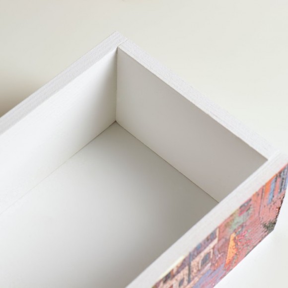 Кашпо деревянное "ПРОВАНС"  24,5х14,5х8 см в ассортименте