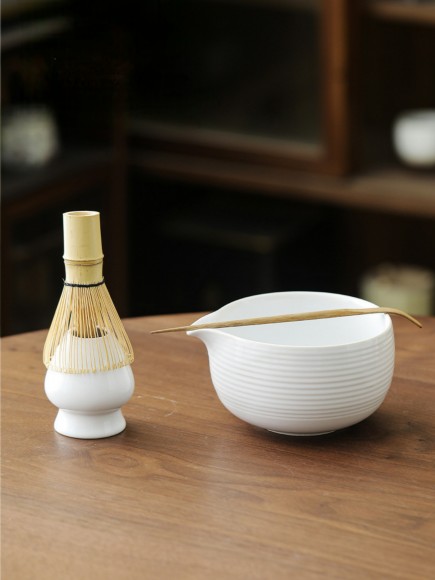 Набор для приготовления матчи, 4 пр.Серый мрамор светл.