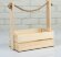 Кашпо подарочное деревянное с ручкой канат 25.5×15×30 см 