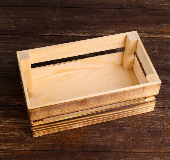 Кашпо деревянное 24.5×13.5×9 см