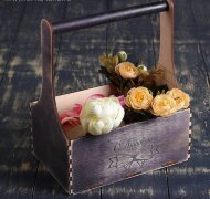 Кашпо деревянное 24×12×22 см "Мэлони Дэмур"  с ручкой Кашпо деревянное 24×12×22 см "Мэлони Дэмур"  с ручкой