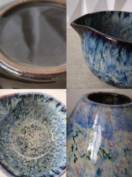 Набор для приготовления матчи, 4 пр.  Голубой мрамор