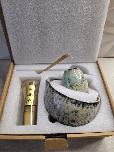 Набор для приготовления матчи, 4 пр.  Голубой мрамор