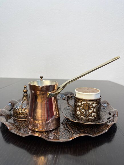 Кованая медная джезва "Фортуна" (аналог SOY) 170 мл Кованая медная джезва "Фортуна" (аналог SOY) 170 мл